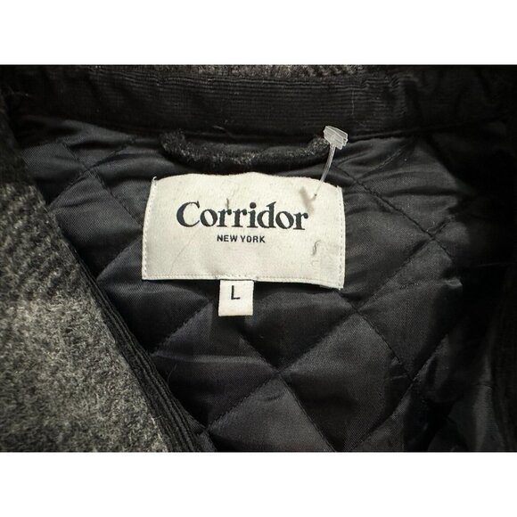 Corridor Merino Wool Botton up Jacket coat lined quilted Size L - Picture 2 of 7